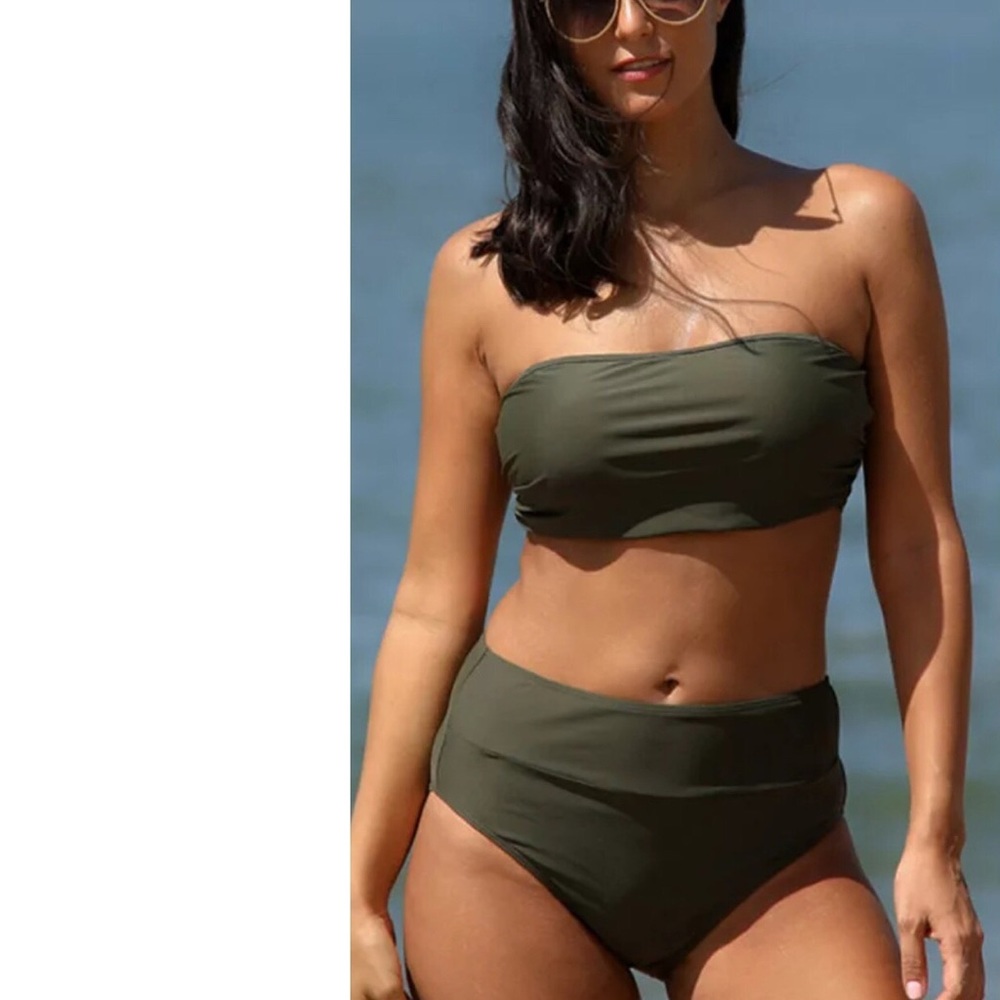 2 piece high waisted bathing suit - Picture 2 of 4